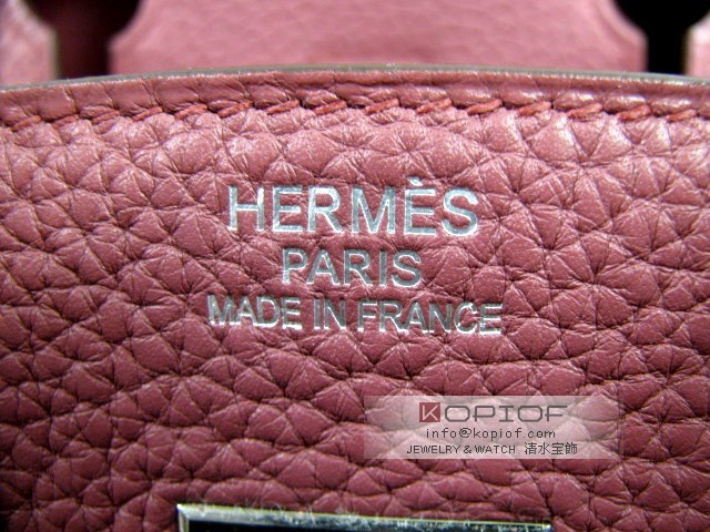 エルメス バーキン35 トリヨンクレマンス ボアトローズ(シルバー金具) her454